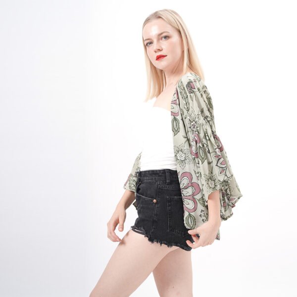 Ruffles Open Front Beach Blouse Tops - Image 4