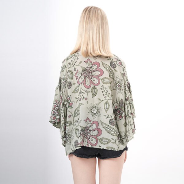 Ruffles Open Front Beach Blouse Tops - Image 3