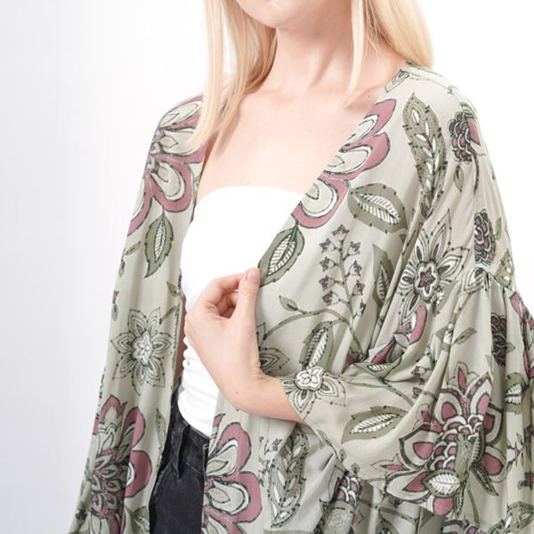 Ruffles Open Front Beach Blouse Tops - Image 2