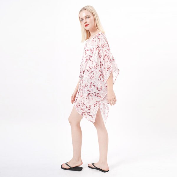 Floral Bathing Suit Cover Ups Mini Dress - Image 5