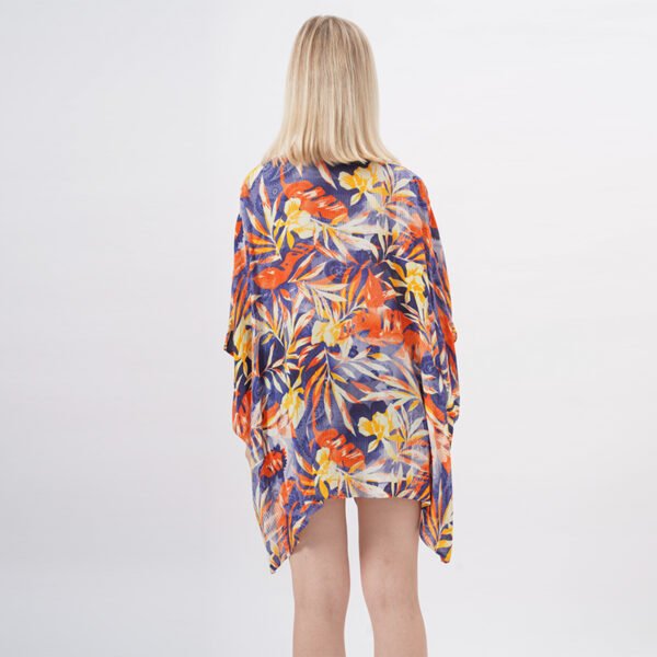Ruffles Drawstring Beachwear Wrap Kimono - Image 3