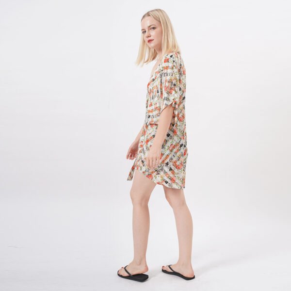 Front Tie Floral Kimono - Image 6