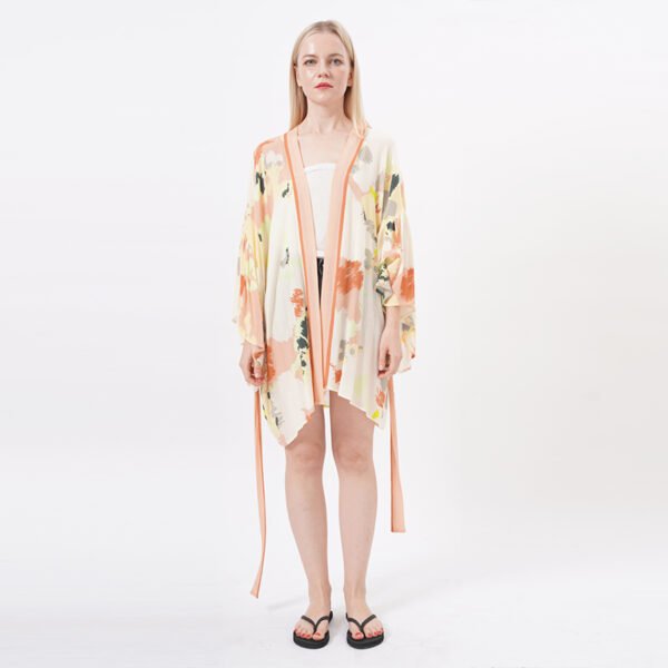 Tie Front Split Cover Up Bikini Kimono Cardigan - Image 7