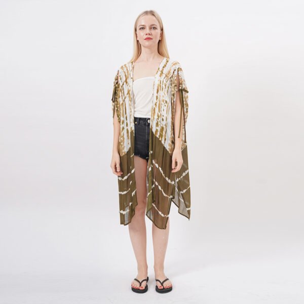 Flowy Split Sides Open Front Kimono - Image 7