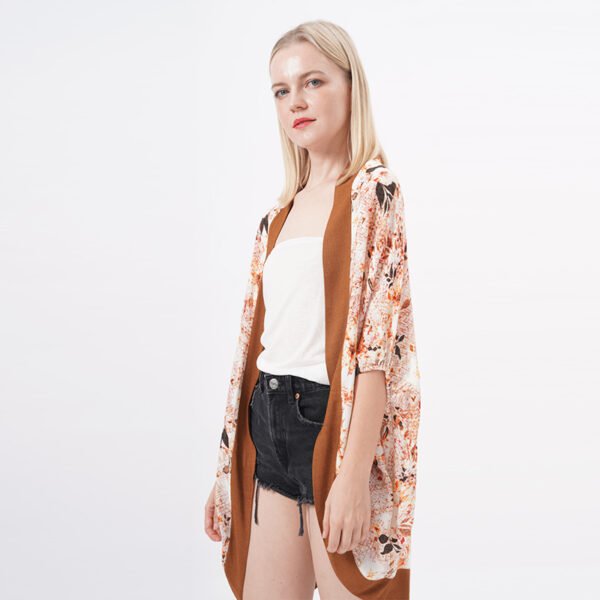 Batwing Sleeve Kimono Cardigan Cover Up - Image 5