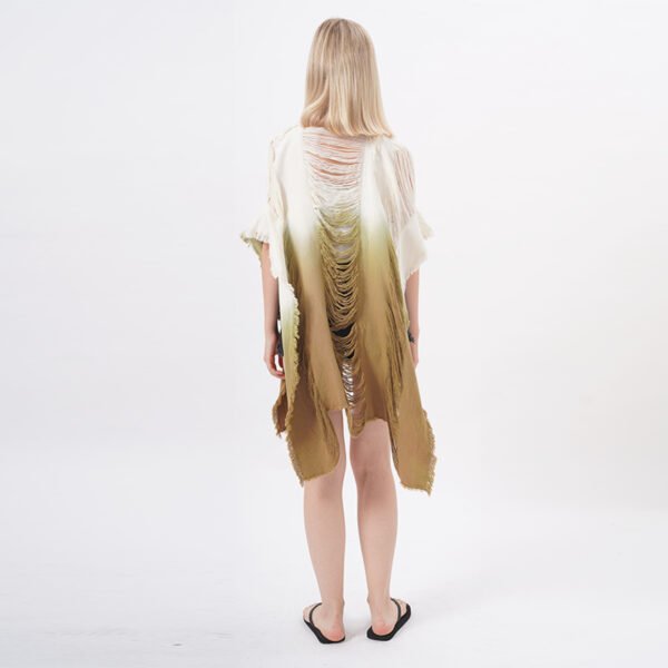 Hollow Out Crochet Tassel Shawl Wrap Kimono - Image 3