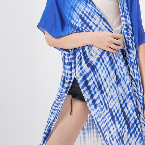 Side Split Long Kimono Cardigan - Image 2