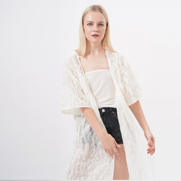 Cardigans Cover Up Lace Kimono Robes - Image 4