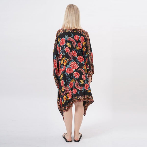 Oversized Floral Kimono Duster Cardigans - Image 3