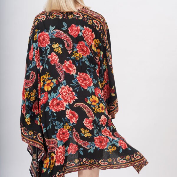 Oversized Floral Kimono Duster Cardigans - Image 2