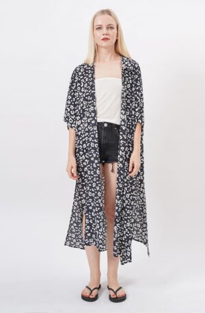 Open Front Floral Printed Boho Kimonos