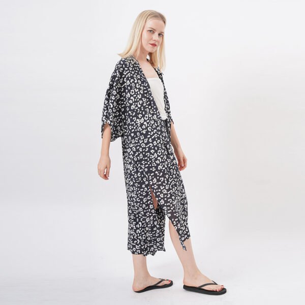 Open Front Floral Printed Boho Kimonos - Image 4