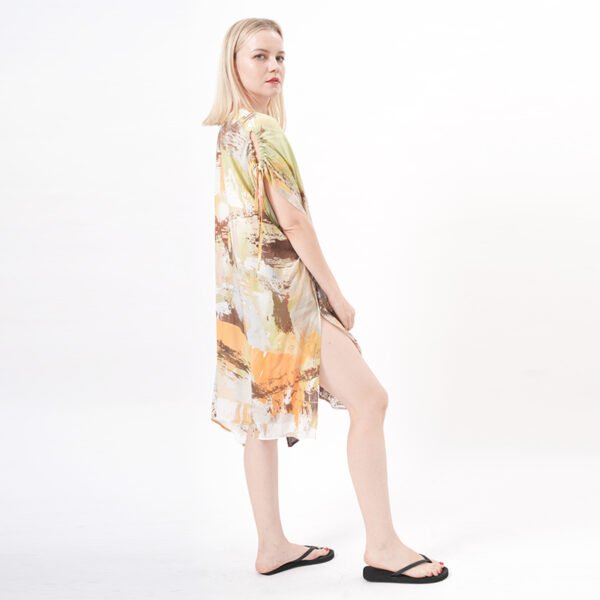Hollowed Sleeves Long Kimonos Cover Ups - Image 6