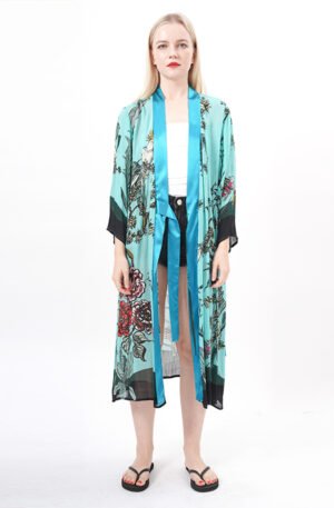 Printed Long Kimonos Robes