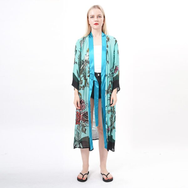 Printed Long Kimonos Robes