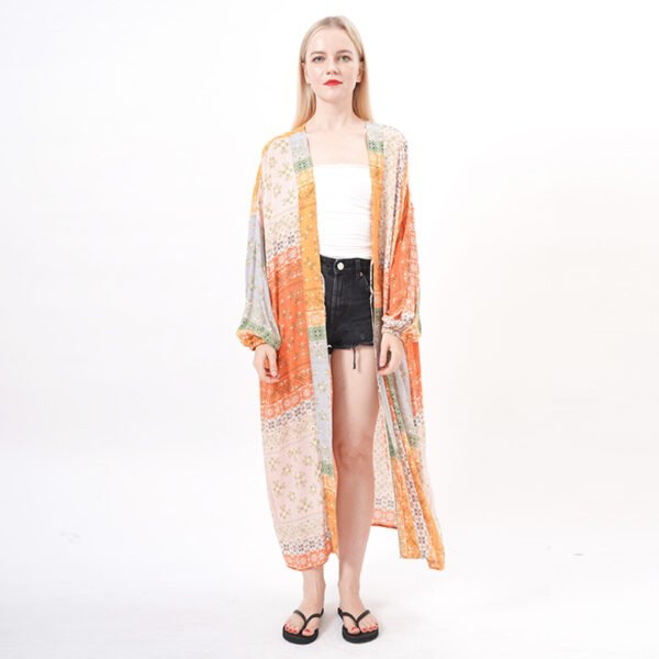 Printed Geometry Cover Up Kimonos