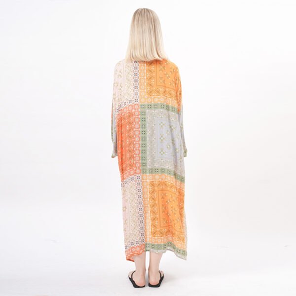 Printed Geometry Cover Up Kimonos - Image 3