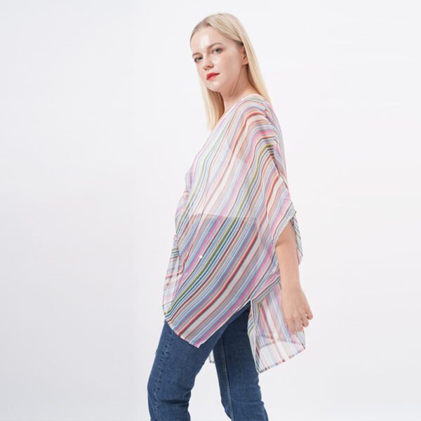 Flowy Drawstring Kimono Beach Cover Ups - Image 5