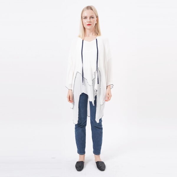 Long Sleeeves Flowy Blouse Tops - Image 7