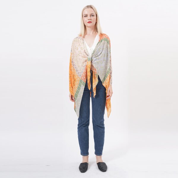 Floral Printed Viscose Beach Cover Ups - Image 7