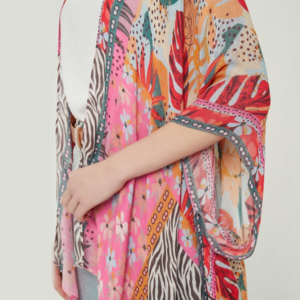 Printed Viscose Pink Kimonos - Image 2