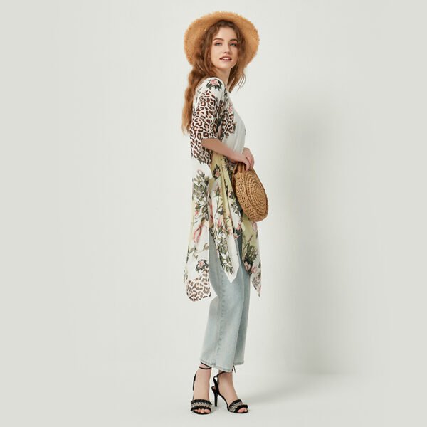 Leopard Flower Printed Kimonos - Image 5