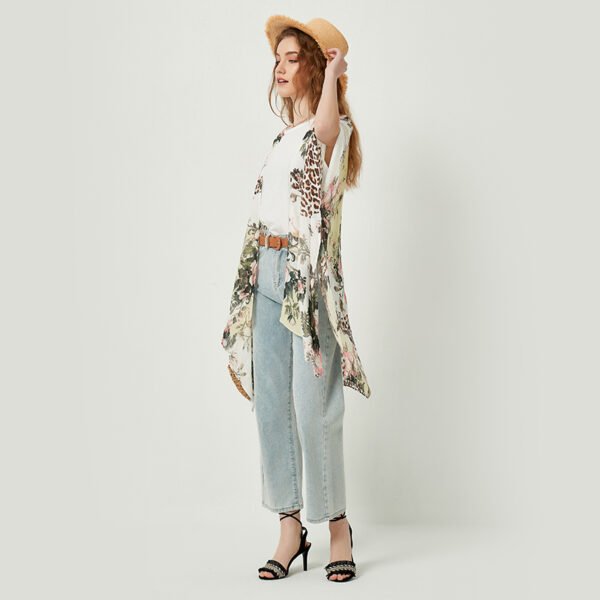 Leopard Flower Printed Kimonos - Image 4
