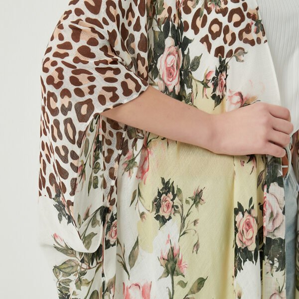 Leopard Flower Printed Kimonos - Image 2