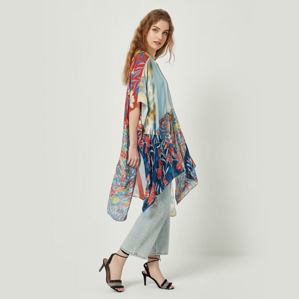 Casual Floral Printed Viscose Kimonos - Image 6