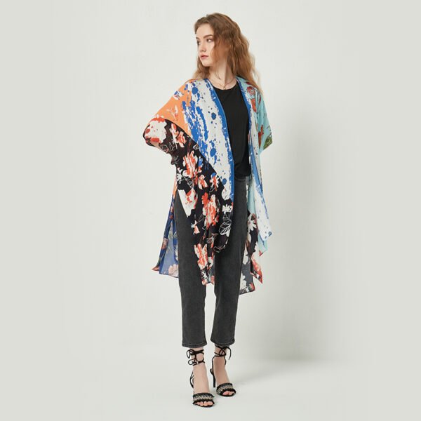 Printed Floral Viscose Kimonos - Image 6