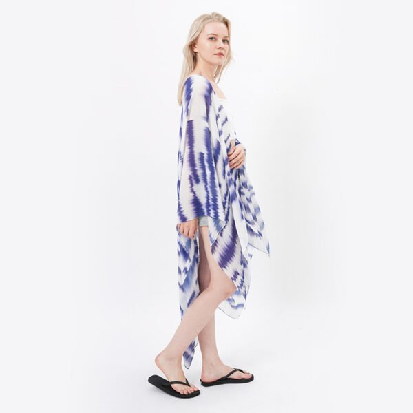 See Through Black Burnout Velvet Beach Cover Up Kimonos - Image 7