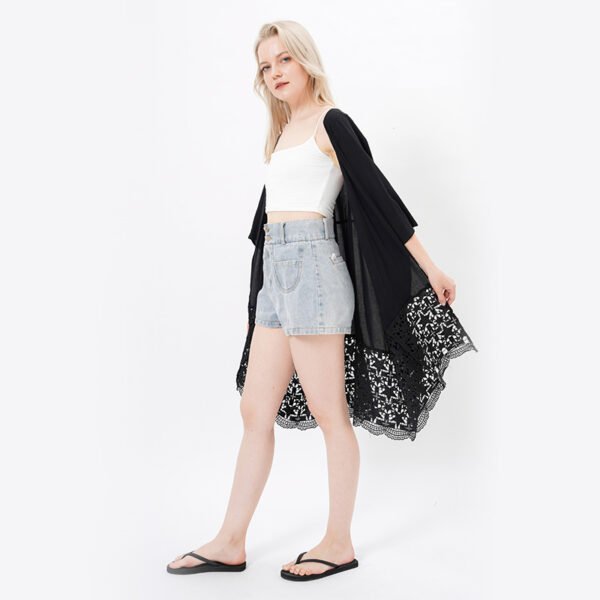 Open Front Cotton Kimonos Coverup Blouse Tops - Image 5