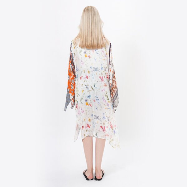 Casual Printed Open Front Paisley Kimonos - Image 3