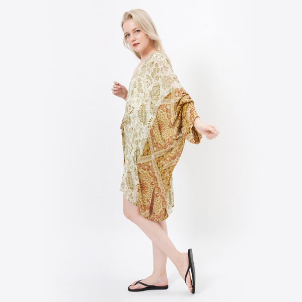 Loose Fit Printed Floral Beach Cover Ups - Image 3