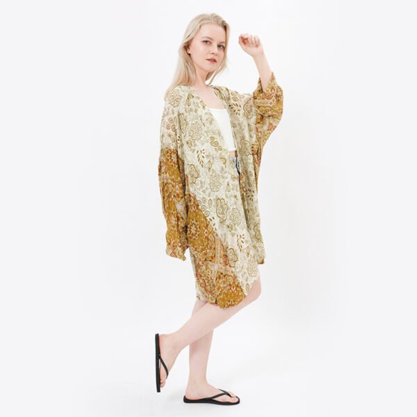 Loose Fit Printed Floral Beach Cover Ups - Image 2