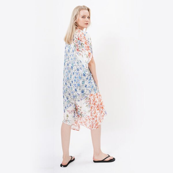 Open Front Long Viscose Kimonos with Sleeves - Image 5