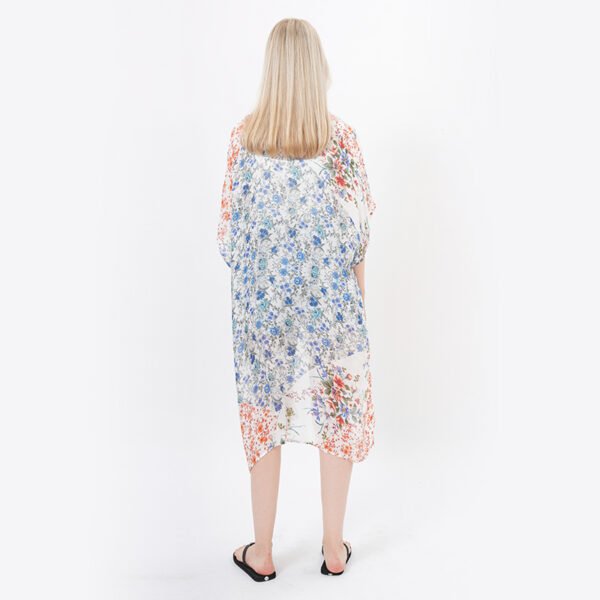 Open Front Long Viscose Kimonos with Sleeves - Image 3