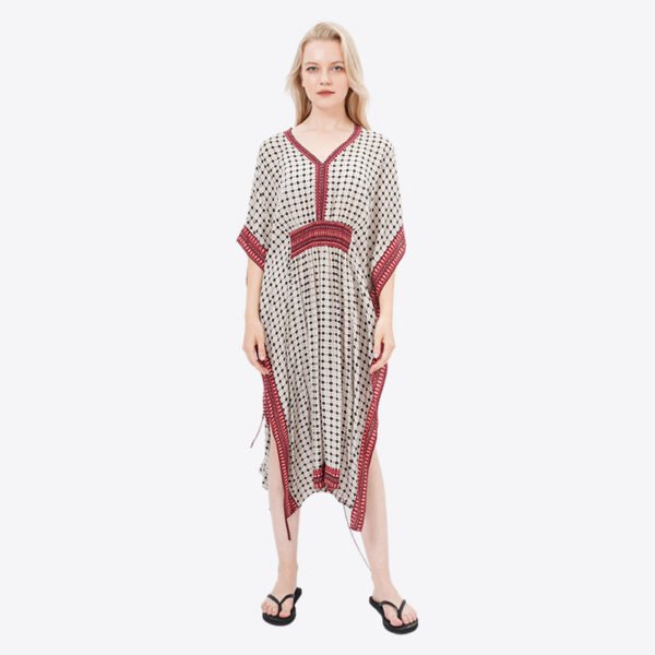 Flowy Printed Swimsuit Beach Cover Up Dress