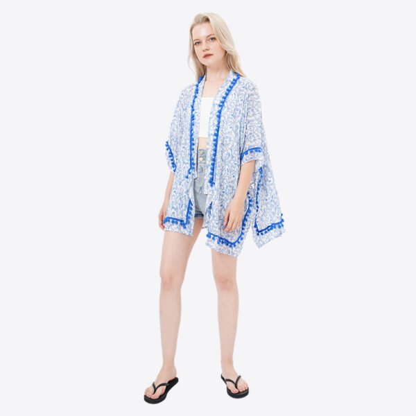 Printed Beach Cover Ups Viscose Kimonos for Ladies - Image 6