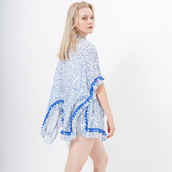 Printed Beach Cover Ups Viscose Kimonos for Ladies