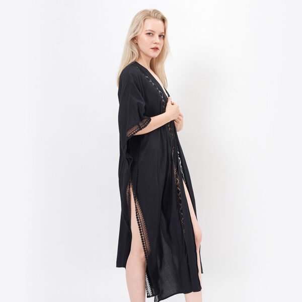 High Split Swimsuit Cover Ups Viscose Kimonos - Image 6