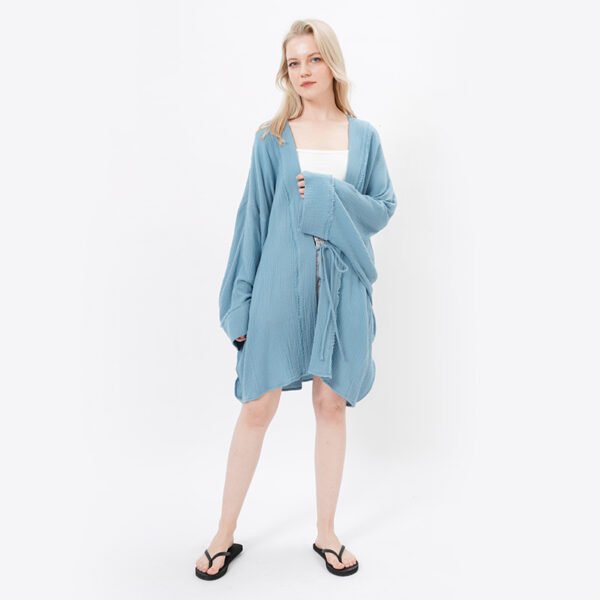 Cotton Long Sleeves Sleepwear Pajamas Robe