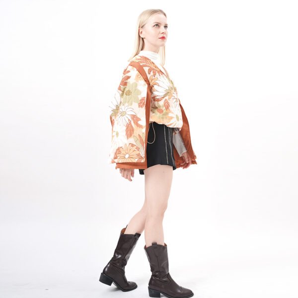 Detachable Sleeves Padded Cape Cloak - Image 4