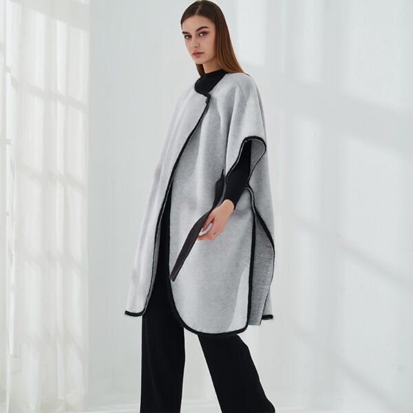 Open Front Button Cardigan Coat with Belt - Image 4