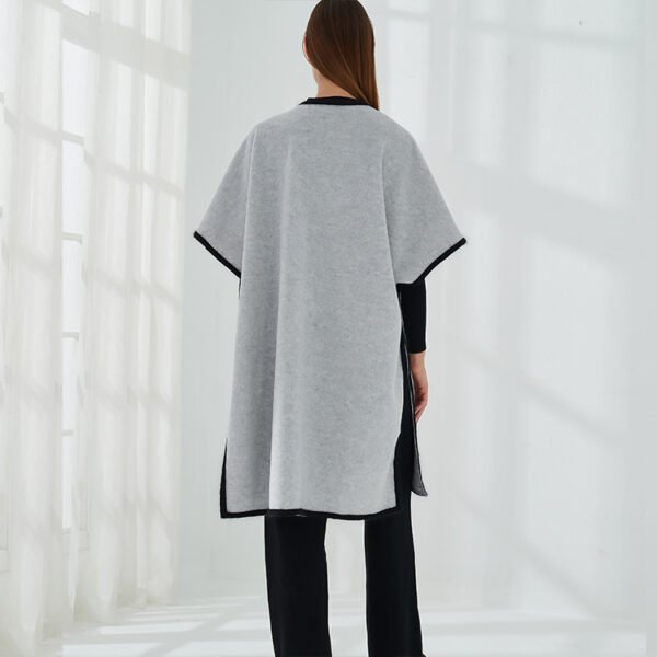 Open Front Button Cardigan Coat with Belt - Image 2