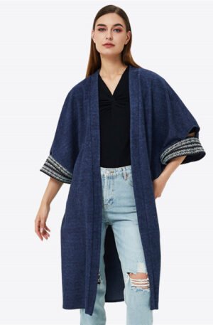 Loose Open Front Women Cardigans Kimono Jacket