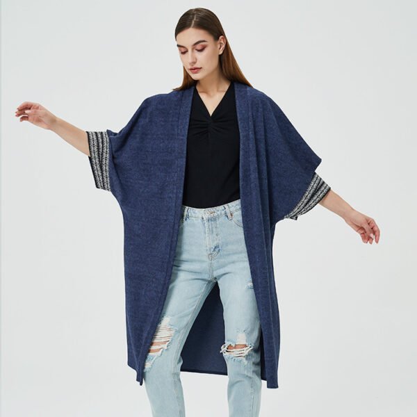 Loose Open Front Women Cardigans Kimono Jacket - Image 2