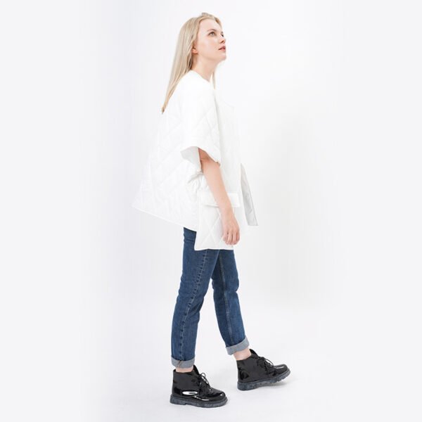 Padded Quilted Cardigan Jacket with Pockets - Image 6