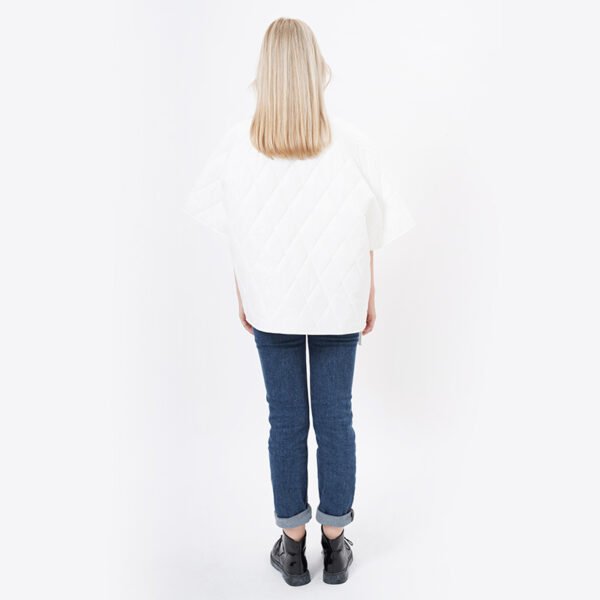Padded Quilted Cardigan Jacket with Pockets - Image 4