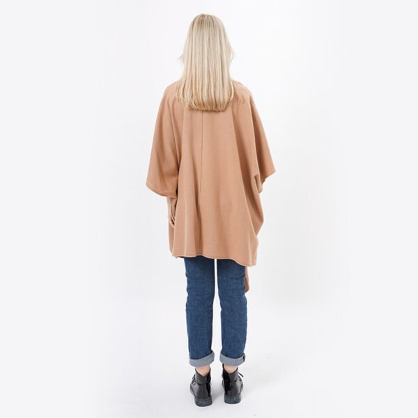Open Front Acrylic and Wool Poncho - Image 3